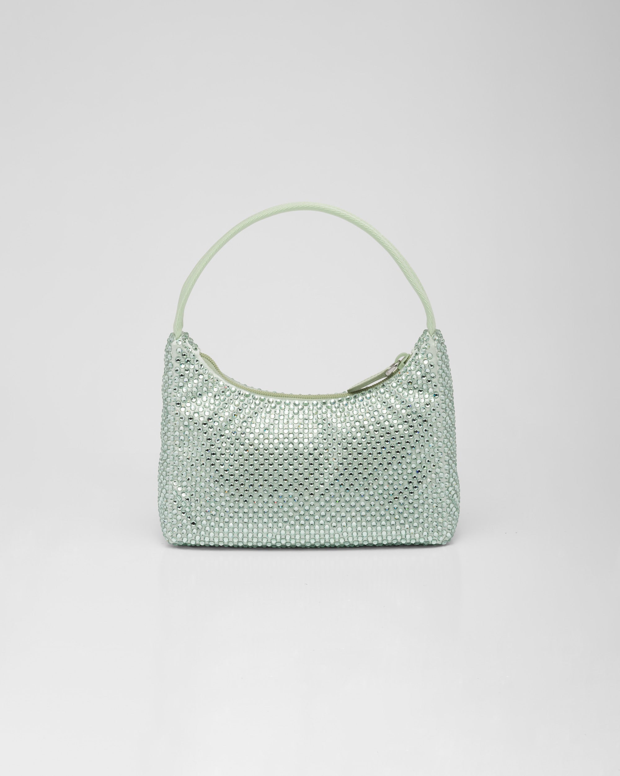 Prada Satin Mini-Bag With Crystals Aqua