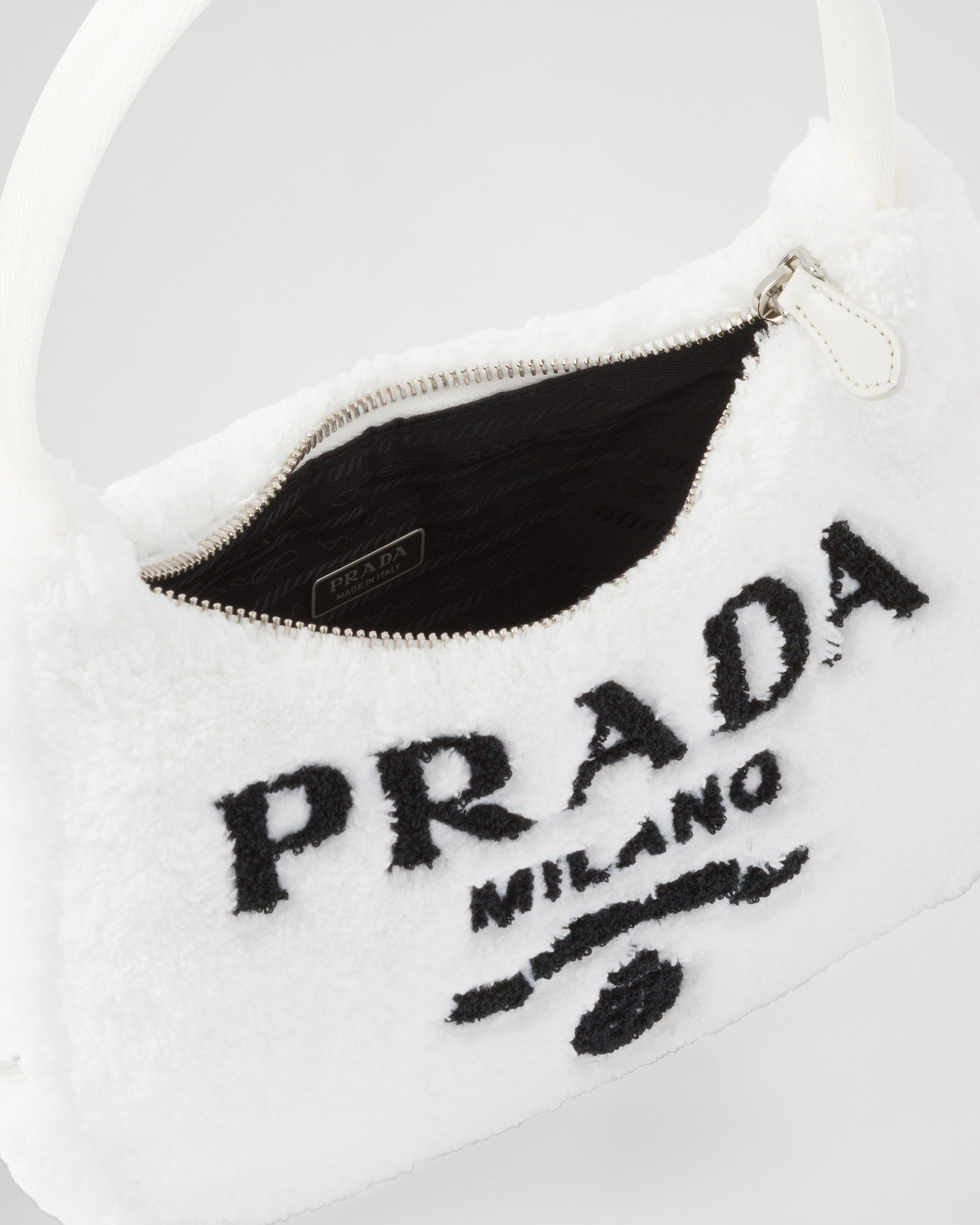 Prada Re-Edition 2000 Terry Mini-Bag White/Black