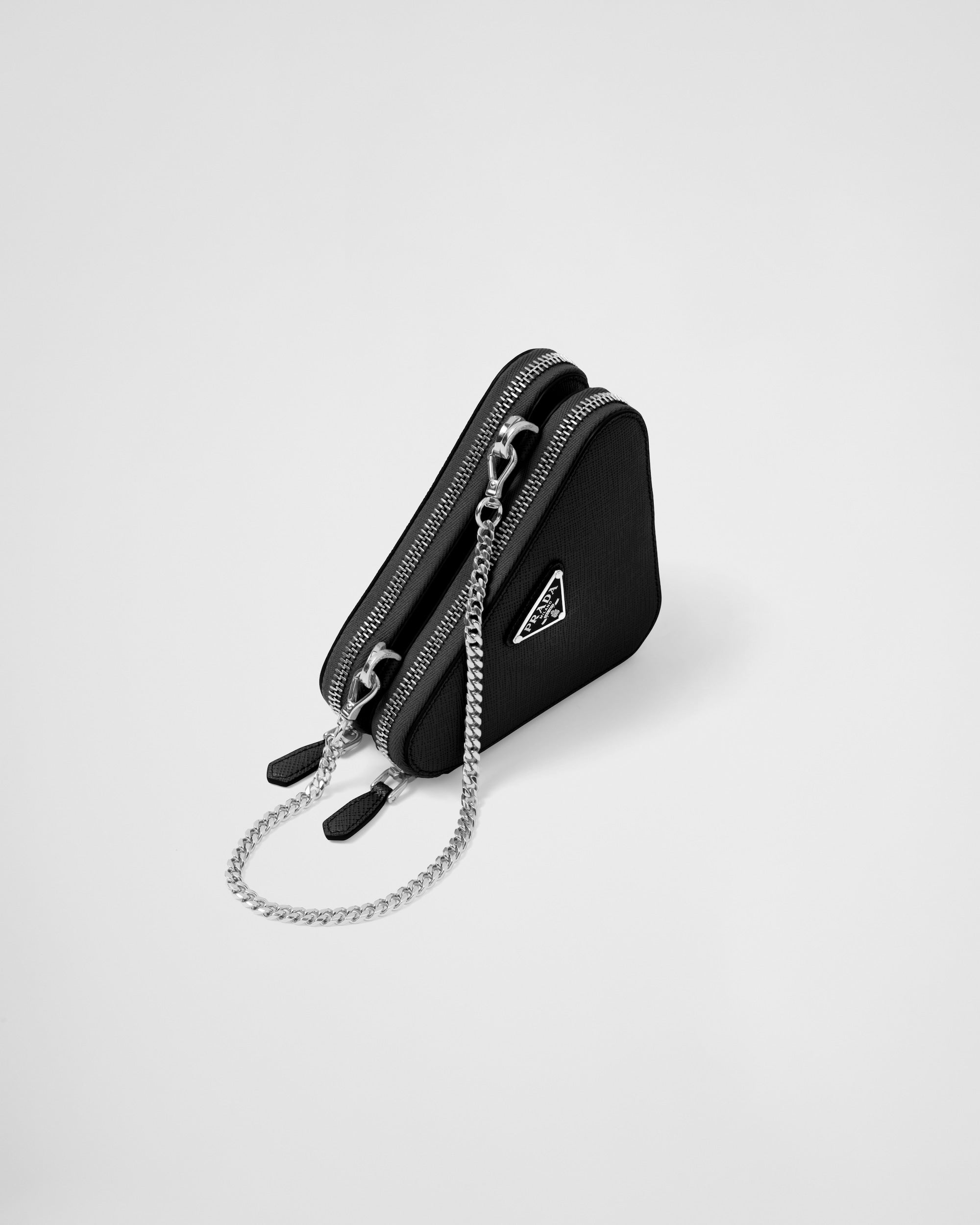 Prada Saffiano Leather Mini Pouch Black