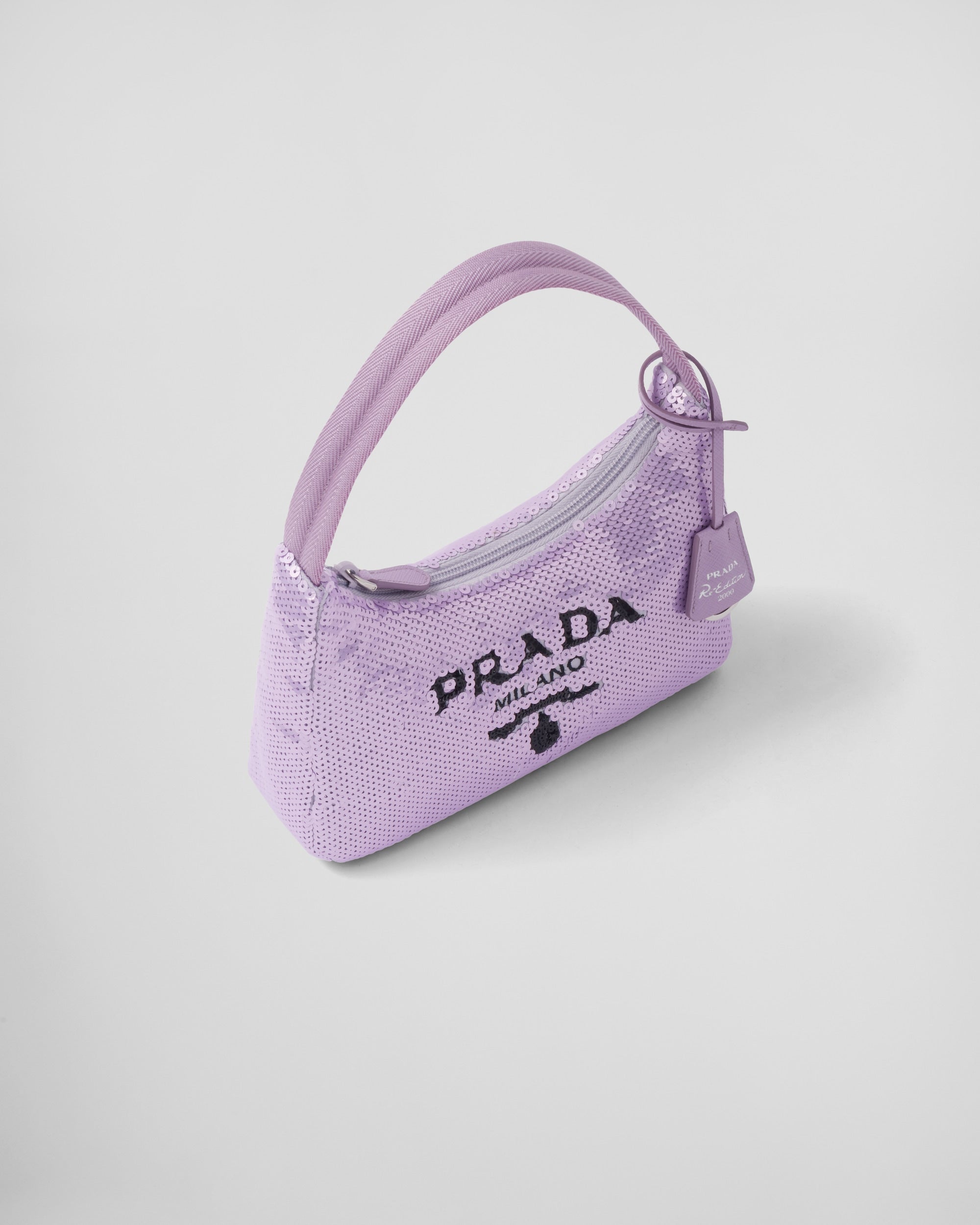 Prada Re-Edition 2000 Sequined Re-Nylon Mini-Bag Lilium/Black