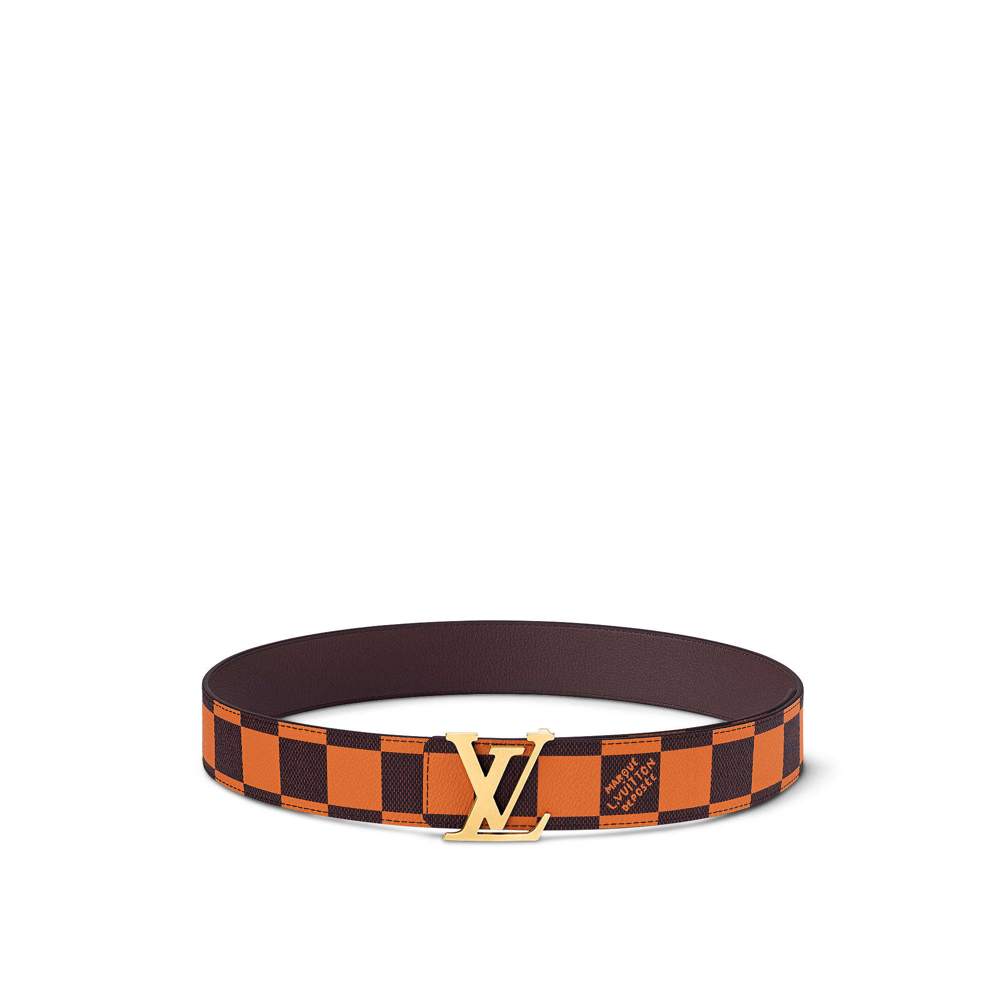 LV Initiales 40mm Reversible Belt Damier Other - Orange