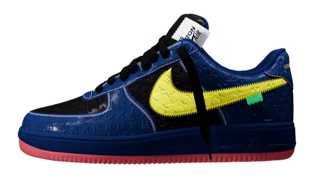 Louis Vuitton Louis Vuitton x Nike Air force 1 - Virgil Abloh Blue / Yellow