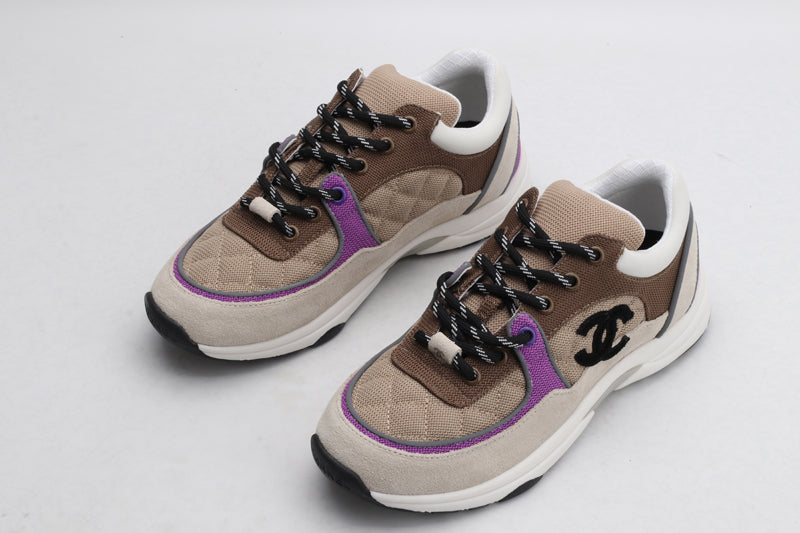 Chanel Chanel Low Top Trainer Beige Purple