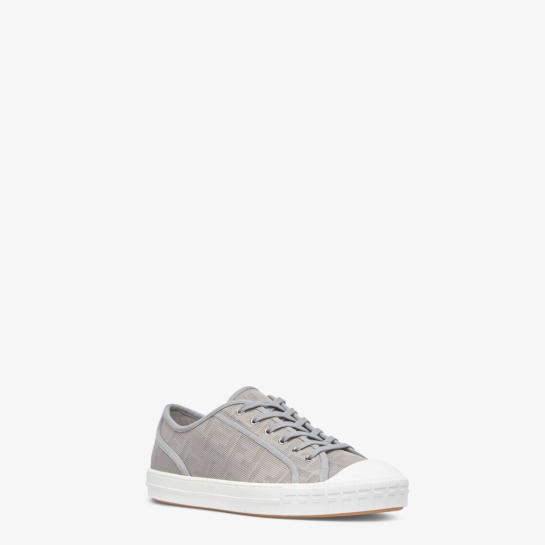 Fendi Domino Grey Fabric Low-Tops