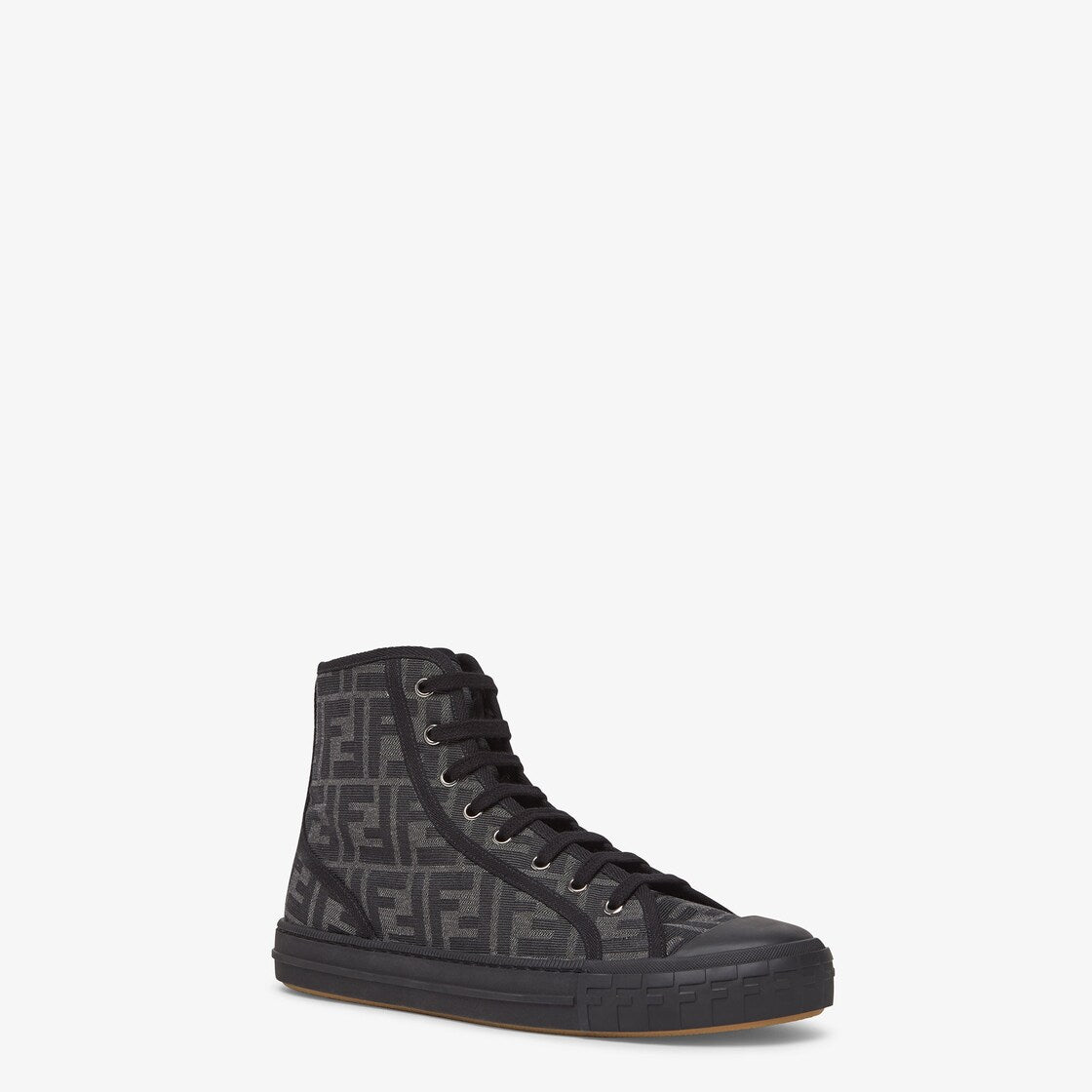 Fendi Fendi Domino Black Canvas High-Tops