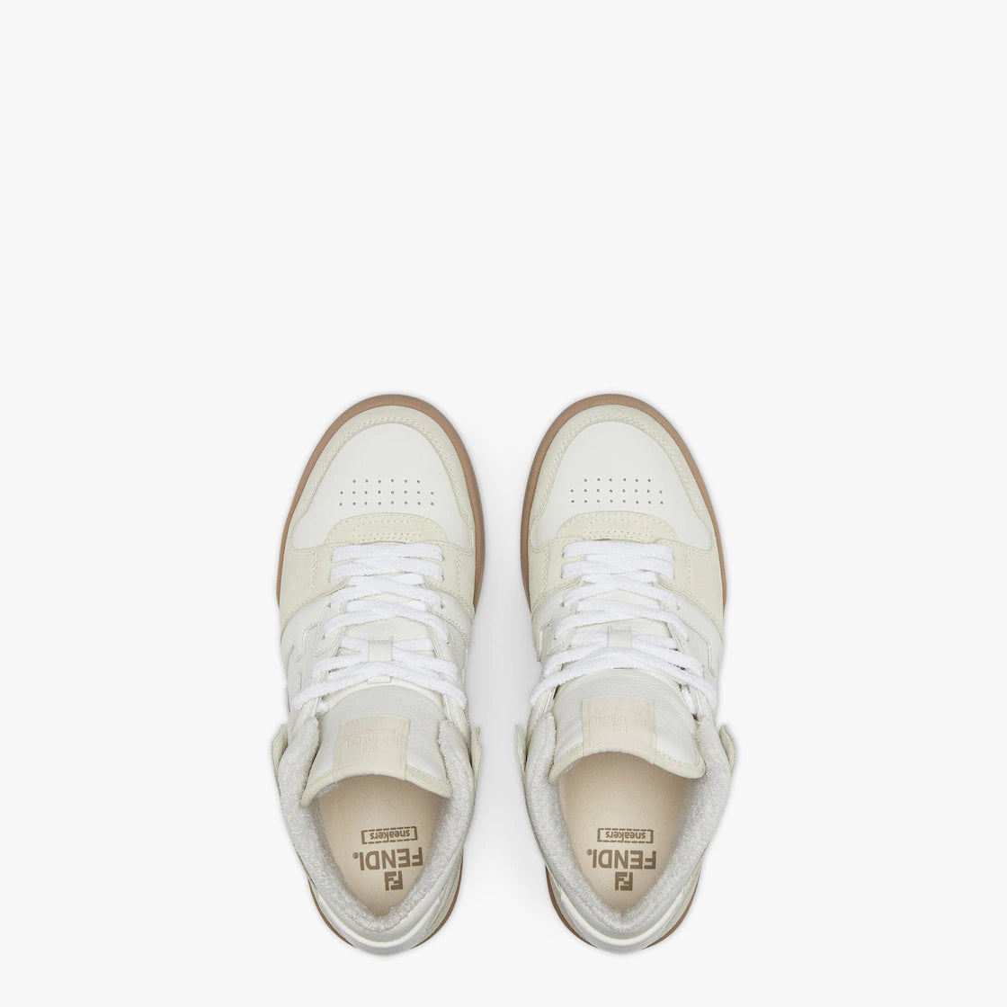 Fendi Fendi Match White Leather High-Tops