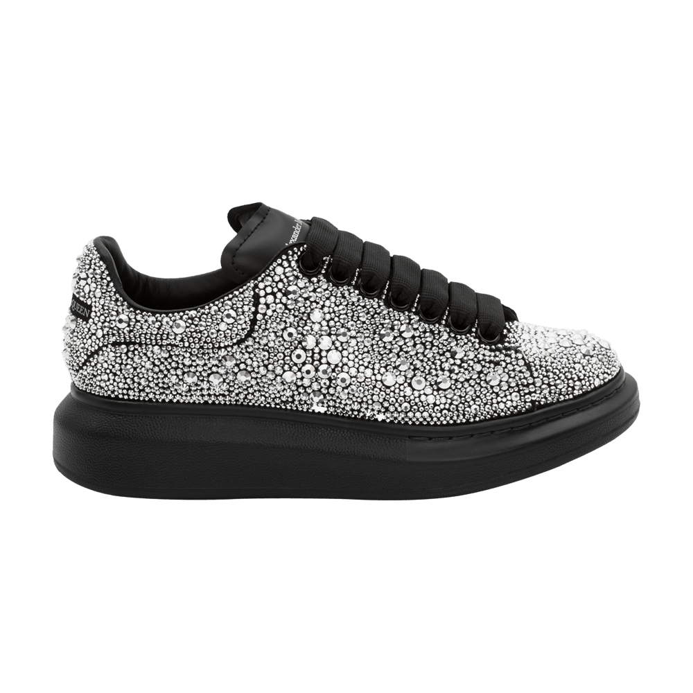 Alexander McQueen Wmns Oversized Sneaker 'Black Silver Crystal'