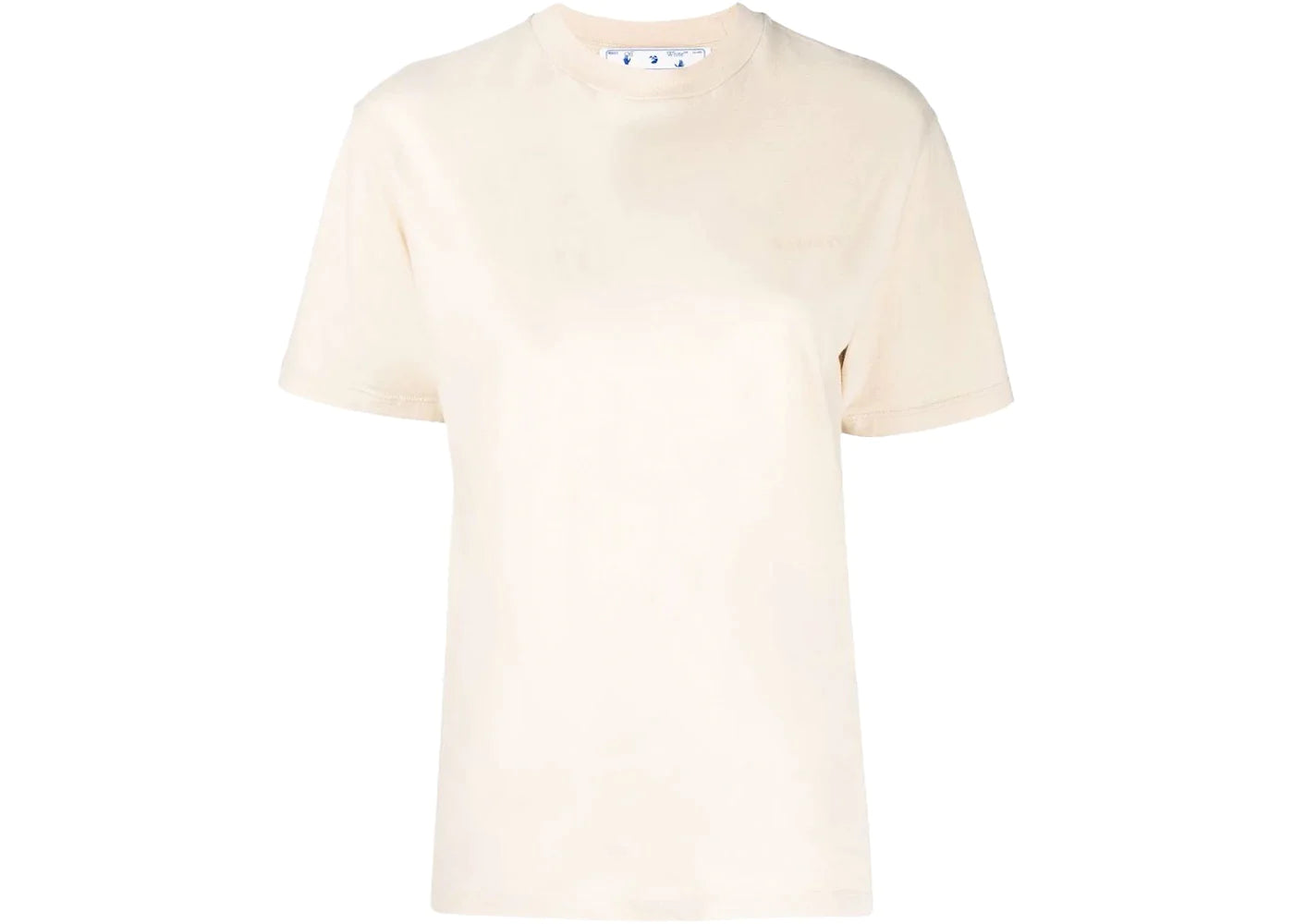 Off-White Womens Diag-Stripe T-Shirt Beige