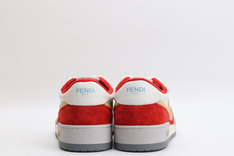 Fendi Fendi Match Red Leather Low-Tops