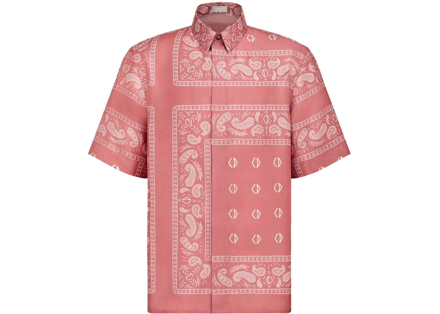 Dior Short-Sleeved Bandana Motif Shirt Pink