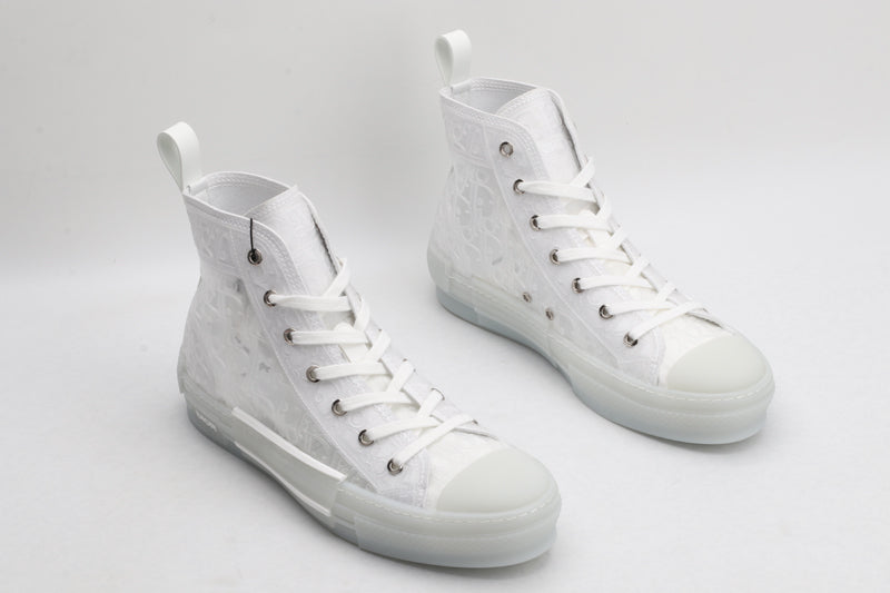 Dior B23 HIGH-TOP Transparent and White