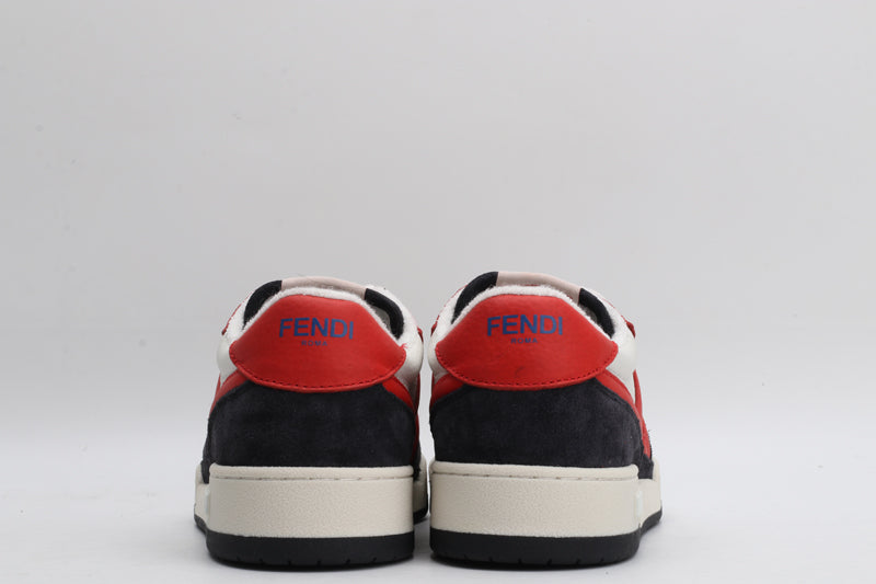 Fendi Fendi Leather White / Red / Black Low Top