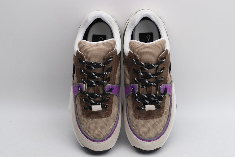 Chanel Chanel Low Top Trainer Beige Purple