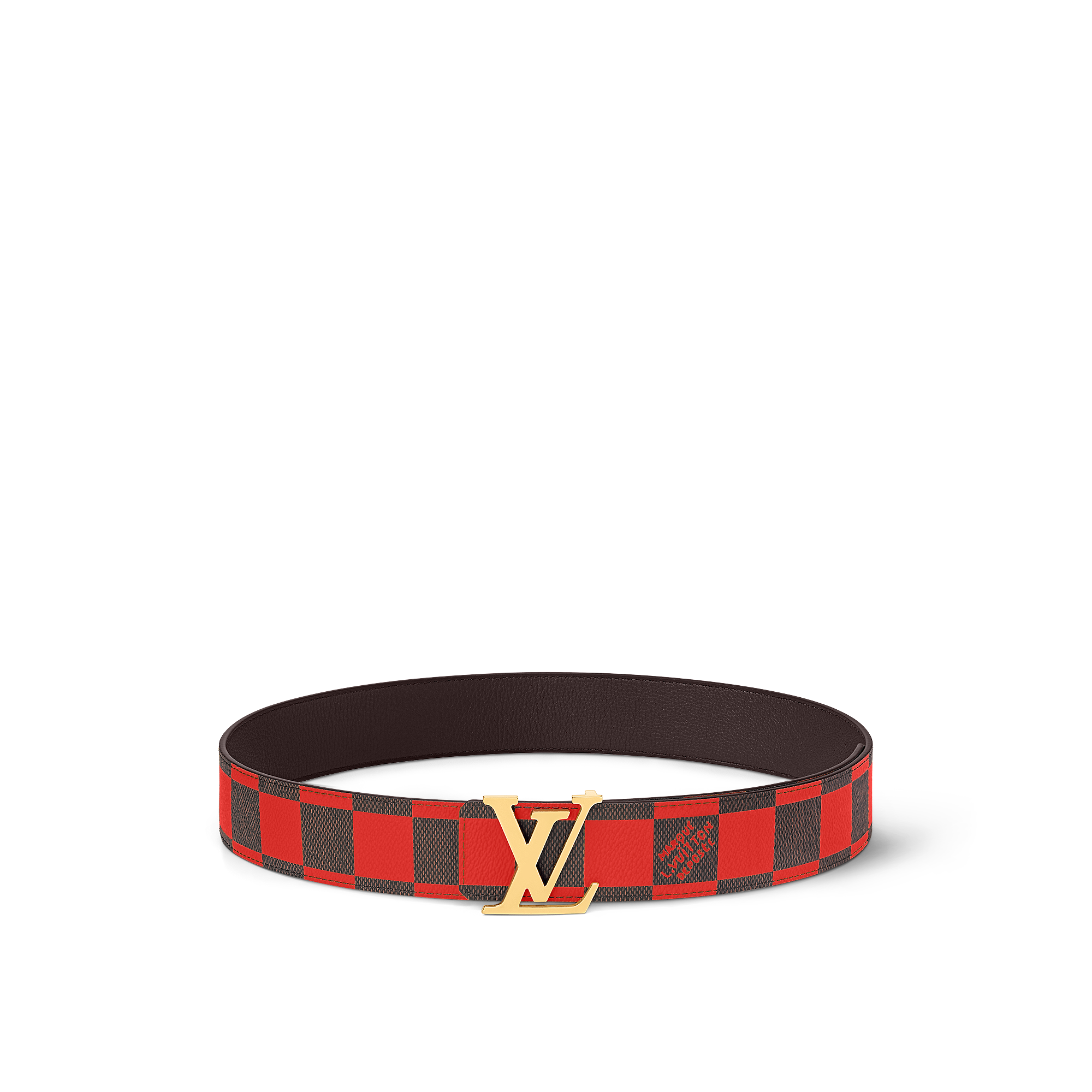 LV Initiales 40mm Reversible Belt Damier Other - Red