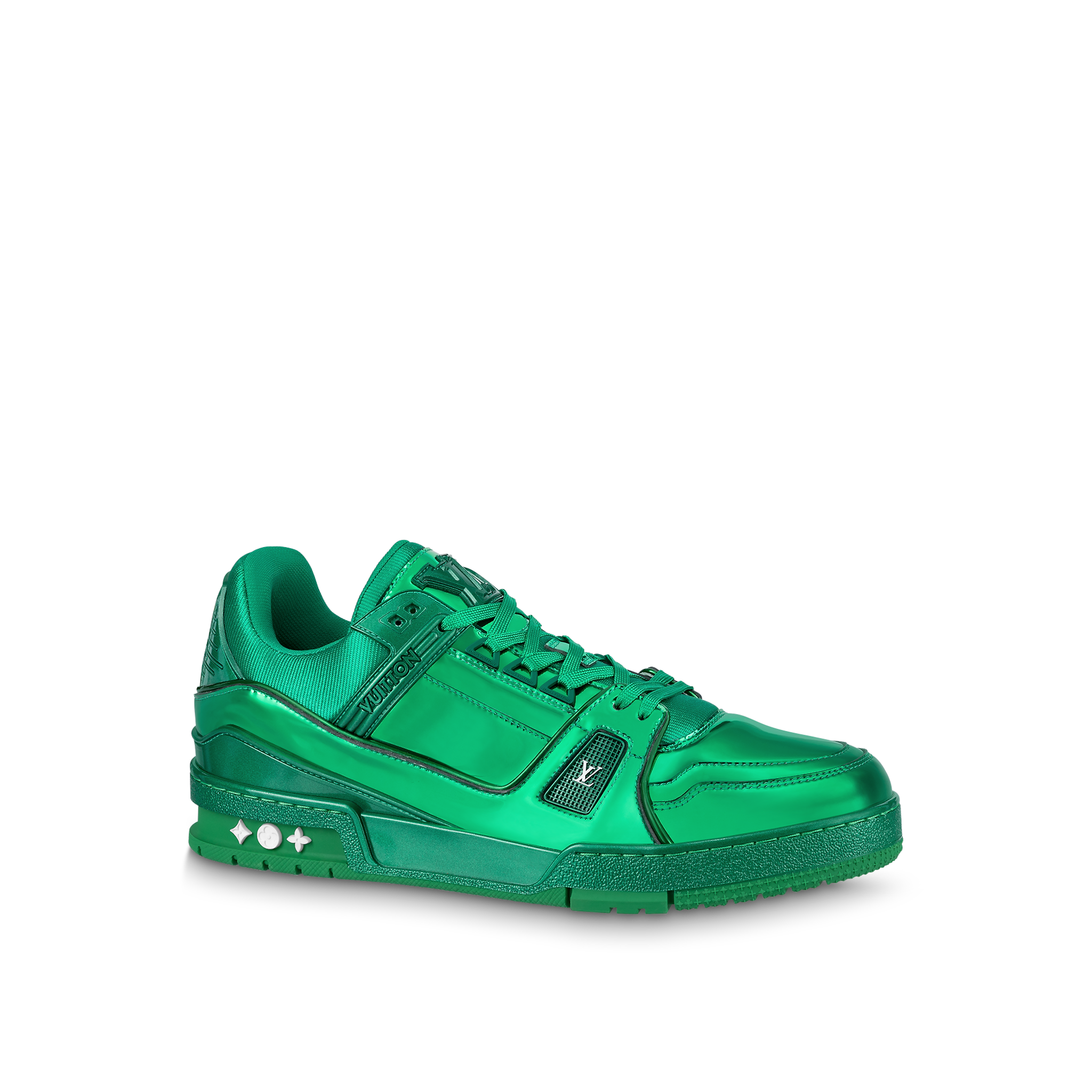 Louis Vuitton LV TRAINER SNEAKER GREEN METALLIC