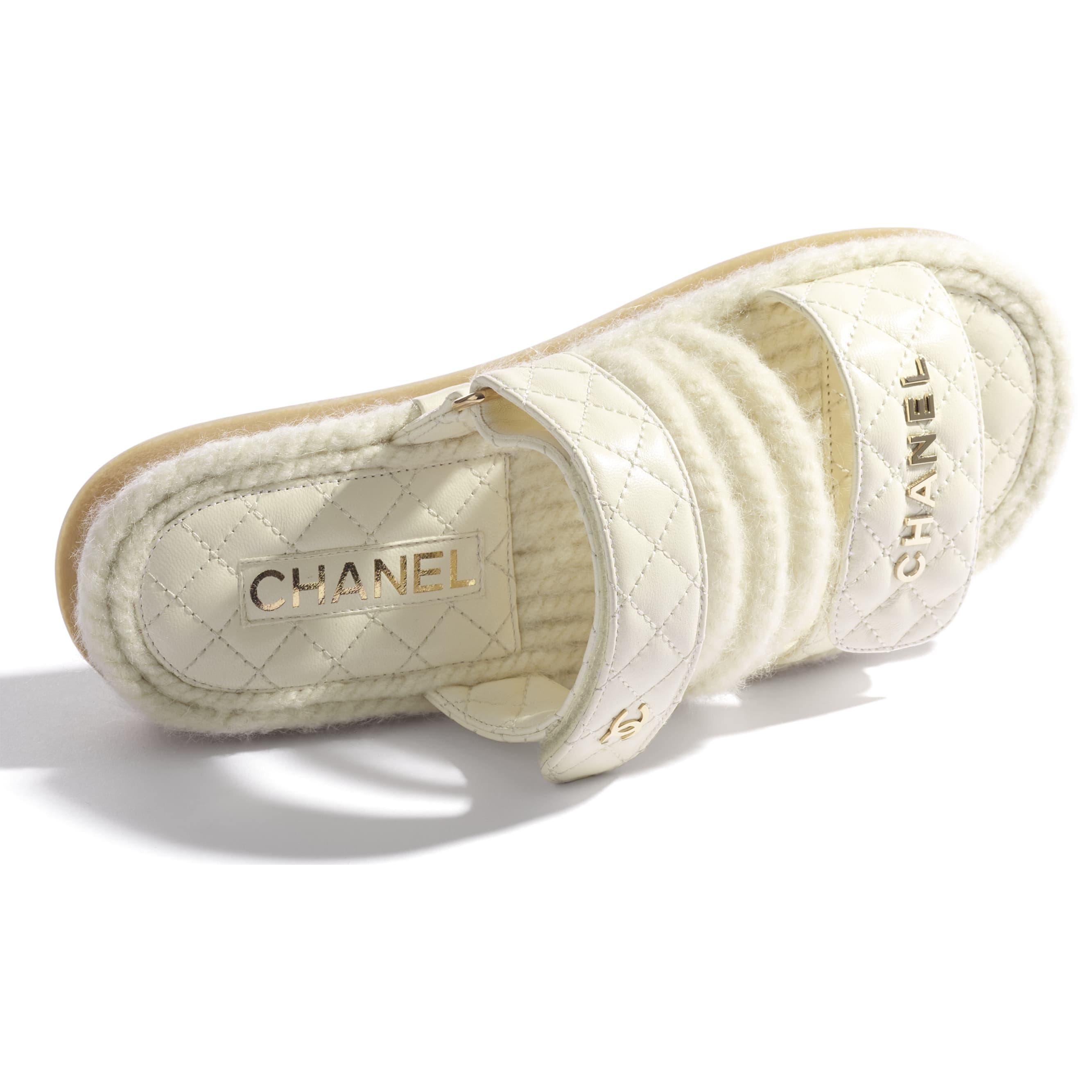 Chanel Cord & Lambskin Mules