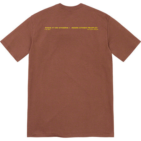 Supreme Warnig Tee Brown